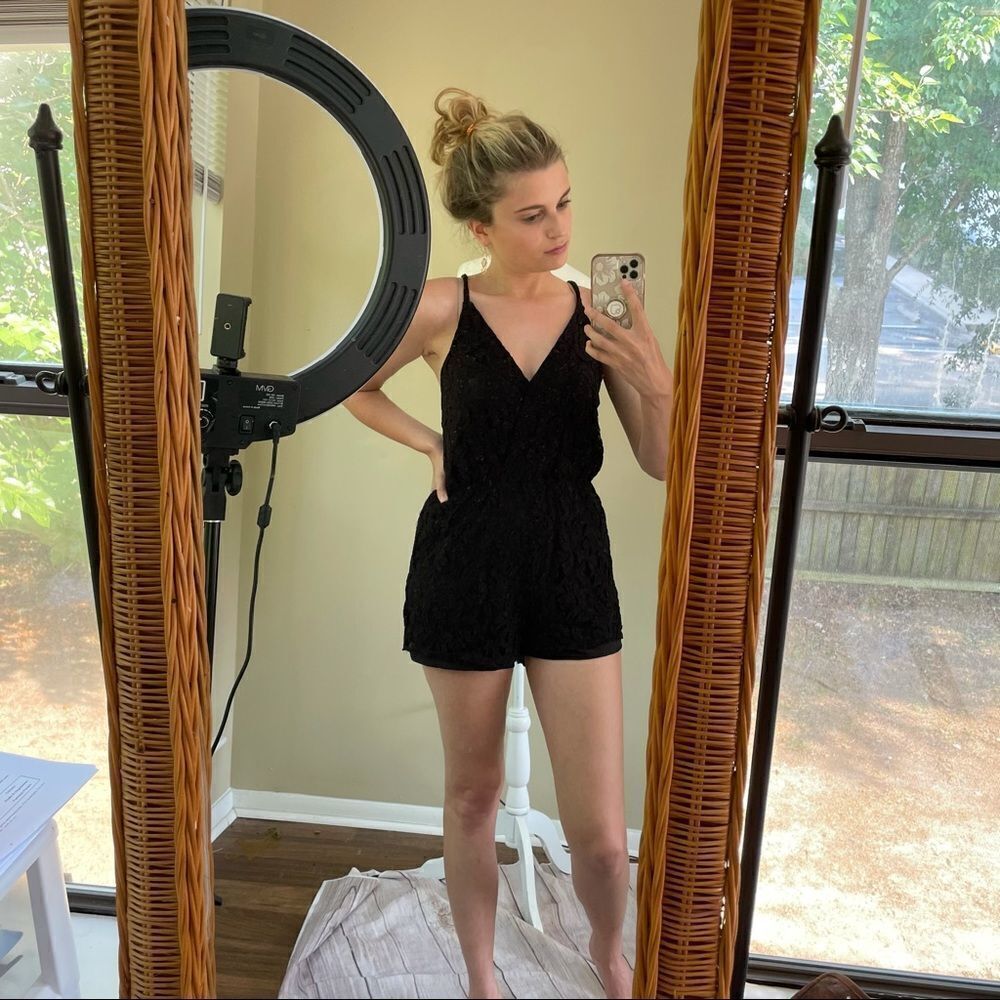 Audrey 3+1 Lace Camisole Romper Size S
